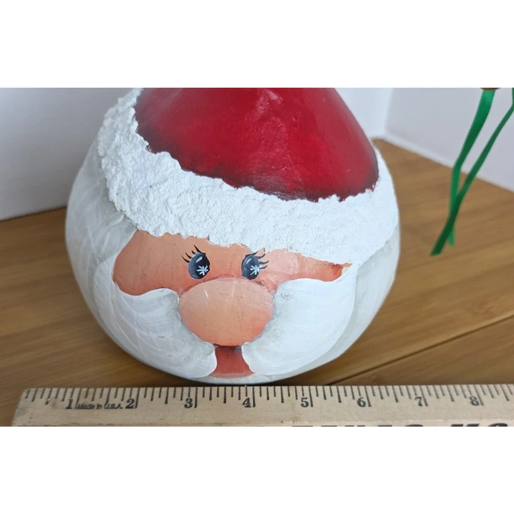 Gourd Shape Santa Claus Hand Painted Folk Art Christmas Paper Mache‎ 10